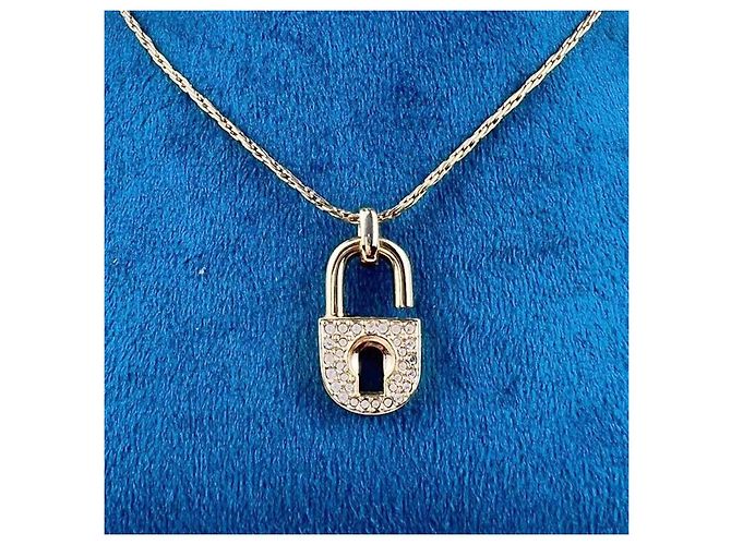 Dior Pendente a Lucchetto Cubico Logo CD Collana in Oro D'oro - vista 5