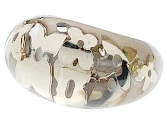 Louis Vuitton Anello in resina con fiori Marrone - vista 2