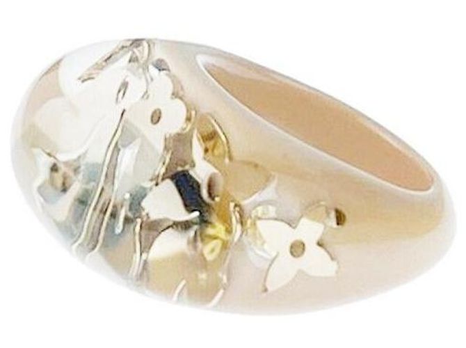 Louis Vuitton Anello in resina con fiori Marrone - vista 3