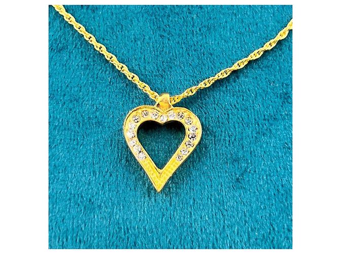 Collana Pendente Cuore Cubico CHRISTIAN DIOR D'oro - vista 6
