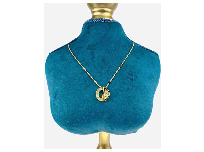 Collana Cubica Logo Circle CD di CHRISTIAN DIOR D'oro - vista 4