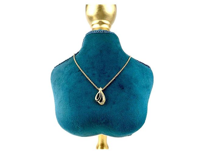 Collar de Péndulo de Doble Línea CHRISTIAN Dior Dorado - vista 3