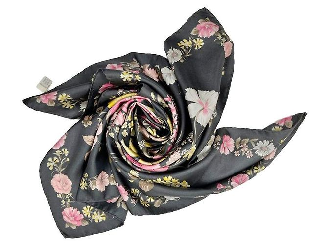 Dior Bufanda Floral Gris Oscuro Castaño - vista 4