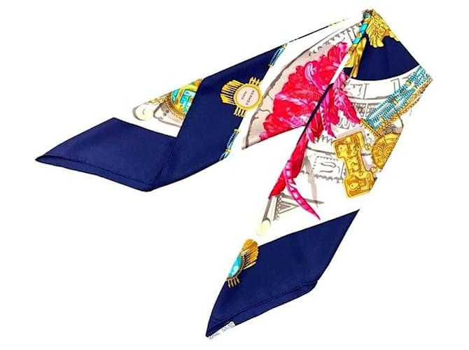 Hermès Seidenschal Dunkelblau - Ansicht 6