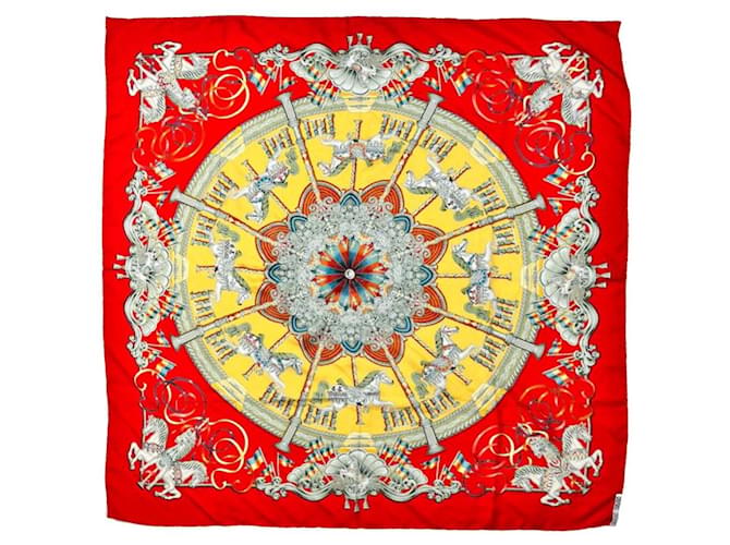 Hermès Bufanda Carrousel Roja - vista 4
