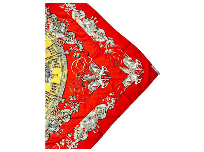 Hermès Bufanda Carrousel Roja - vista 5