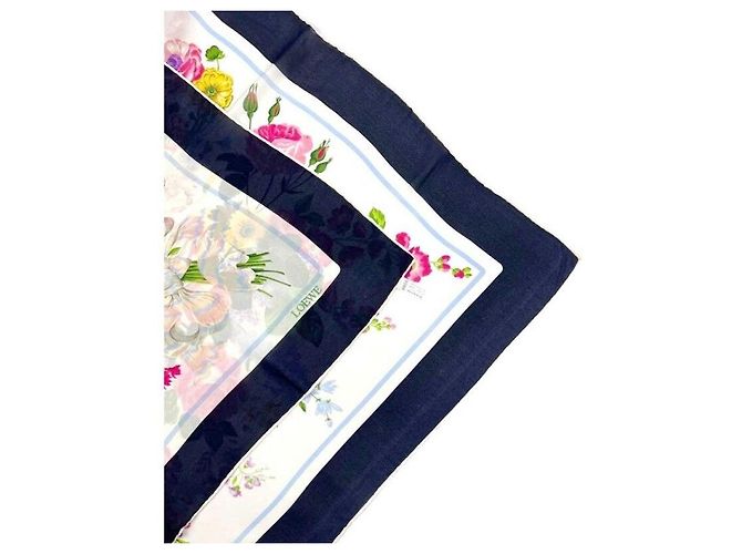 Loewe Bufanda de seda chiffon Bouquet Azul - vista 5