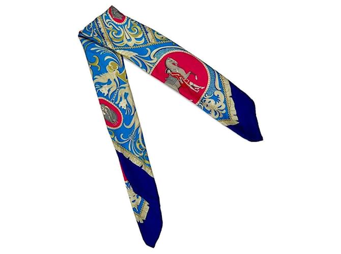 Hermès Sciarpa Equestre Blu - vista 2