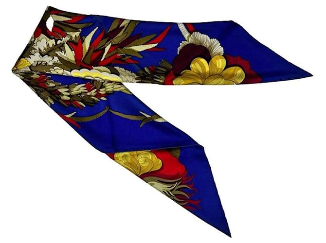 Hermès Sciarpa tahitiana blu cobalto - vista 5