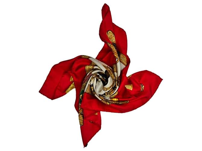 Hermès Sciarpa Rossa GRAND UNIFORME Rosso - vista 3