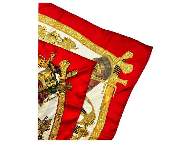 Hermès Sciarpa Rossa GRAND UNIFORME Rosso - vista 4