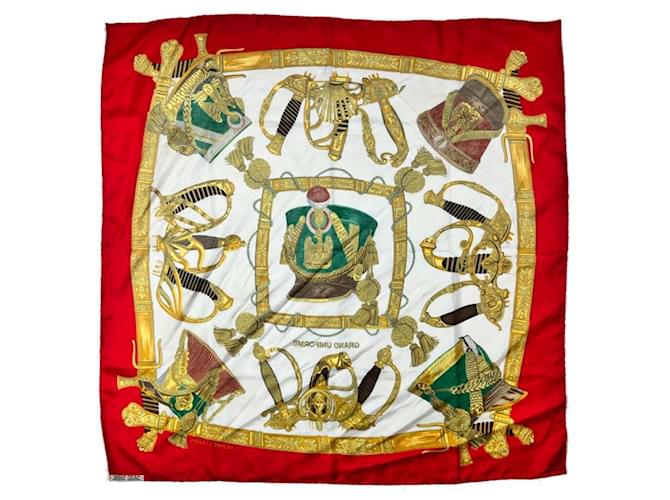 Hermès Sciarpa Rossa GRAND UNIFORME Rosso - vista 5
