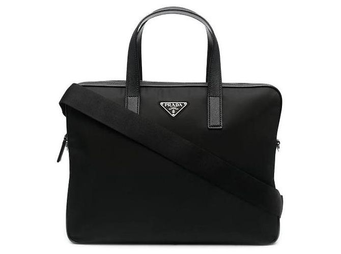 Prada Malette en cuir nylon Noir - vue 4