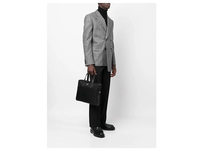 Prada Malette en cuir nylon Noir - vue 8