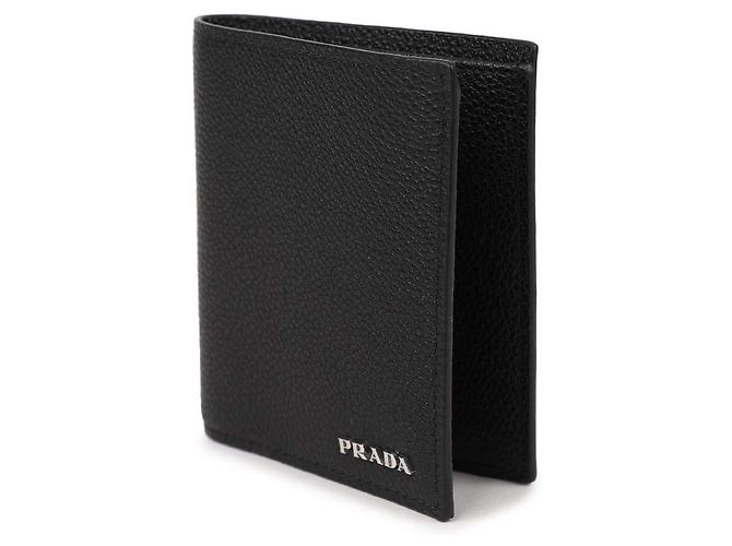 Prada Metal Logo Wallet Black - view 4