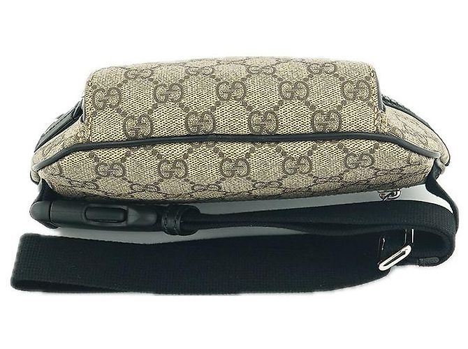 Gucci Unisex GG Supreme Bauchtasche aus beigem Canvas Braun - Ansicht 10