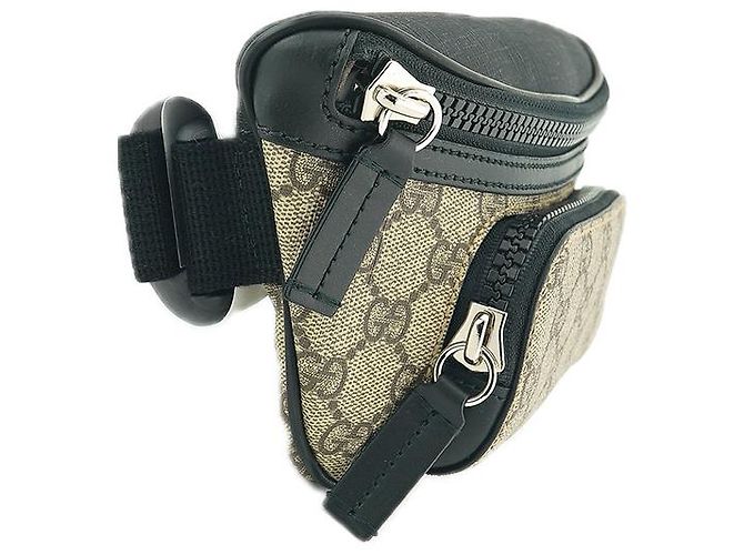 Gucci Unisex GG Supreme Bauchtasche aus beigem Canvas Braun - Ansicht 13