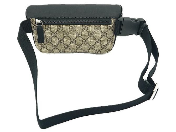 Gucci Unisex GG Supreme Bauchtasche aus beigem Canvas Braun - Ansicht 14