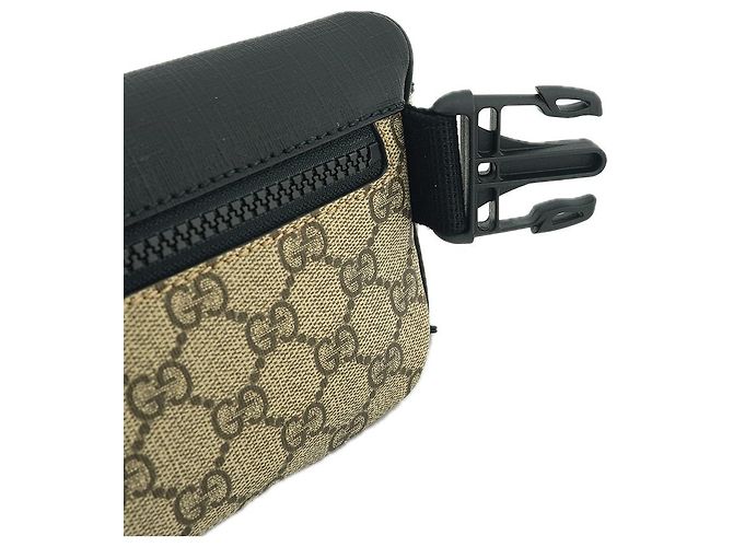 Gucci Unisex GG Supreme Bauchtasche aus beigem Canvas Braun - Ansicht 16