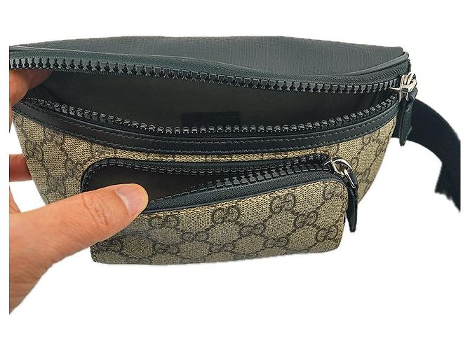 Gucci Unisex GG Supreme Bauchtasche aus beigem Canvas Braun - Ansicht 18
