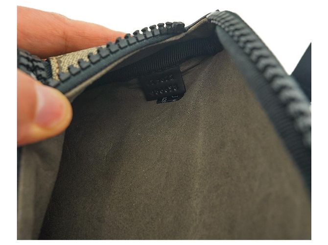 Gucci Unisex GG Supreme Bauchtasche aus beigem Canvas Braun - Ansicht 19