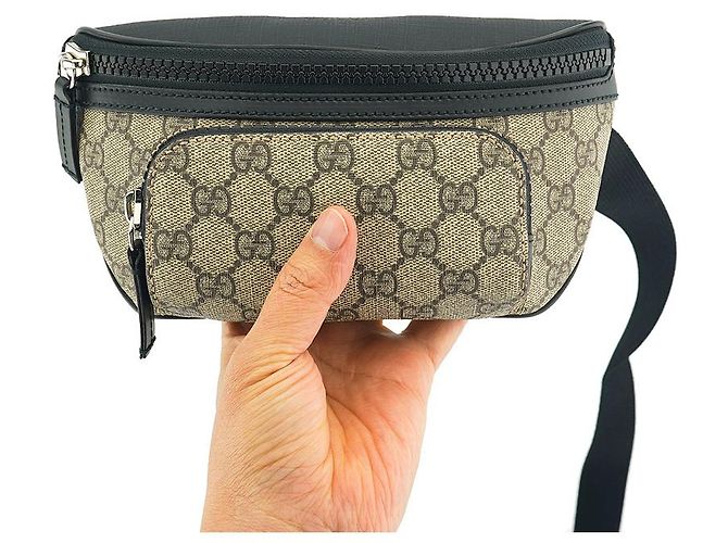 Gucci Unisex GG Supreme Bauchtasche aus beigem Canvas Braun - Ansicht 21