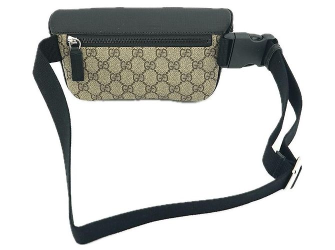 Gucci Unisex GG Supreme Bauchtasche aus beigem Canvas Braun - Ansicht 4