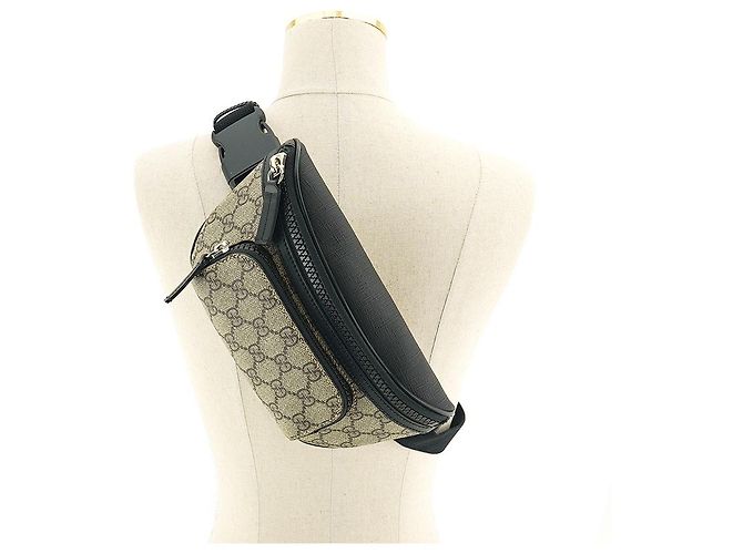 Gucci Unisex GG Supreme Bauchtasche aus beigem Canvas Braun - Ansicht 7