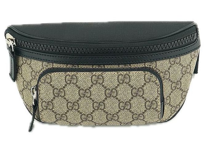 Gucci Unisex GG Supreme Bauchtasche aus beigem Canvas Braun - Ansicht 8