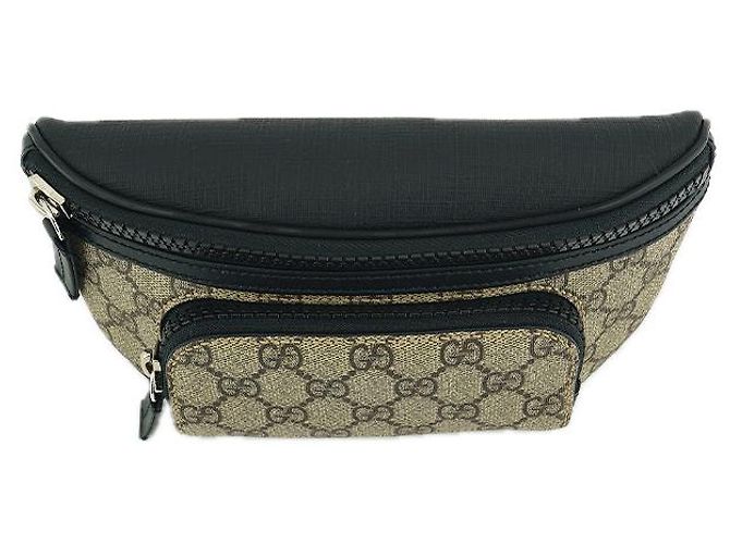Gucci Unisex GG Supreme Bauchtasche aus beigem Canvas Braun - Ansicht 9
