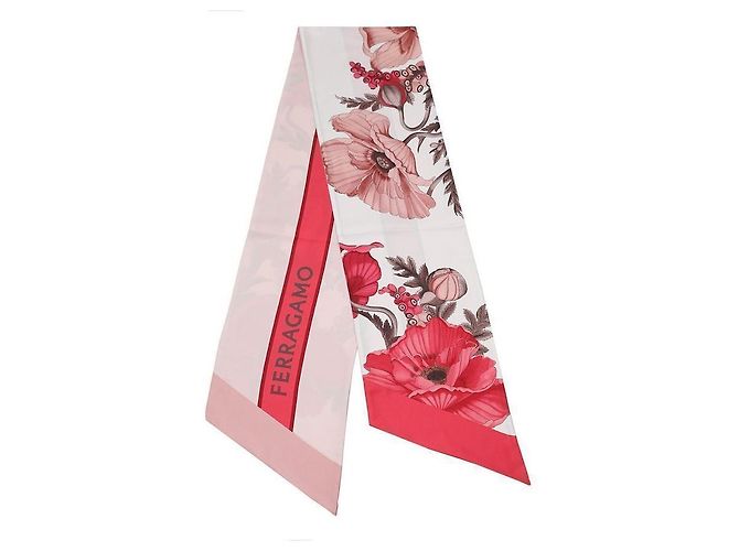 Salvatore Ferragamo Seidenschal mit Mohnblumenmuster - Ansicht 4