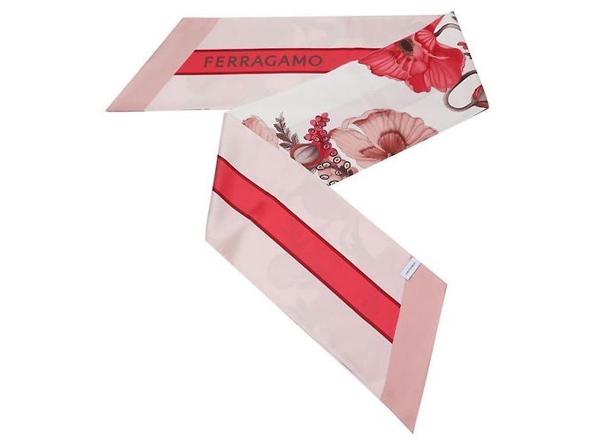 Salvatore Ferragamo Seidenschal mit Mohnblumenmuster - Ansicht 5