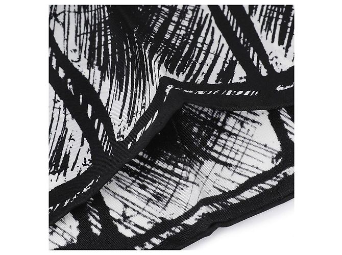 Salvatore Ferragamo Bufanda de seda con estampado de graffiti Blanco - vista 7
