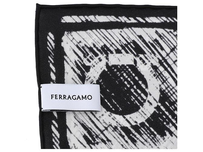 Salvatore Ferragamo Bufanda de seda con estampado de graffiti Blanco - vista 8