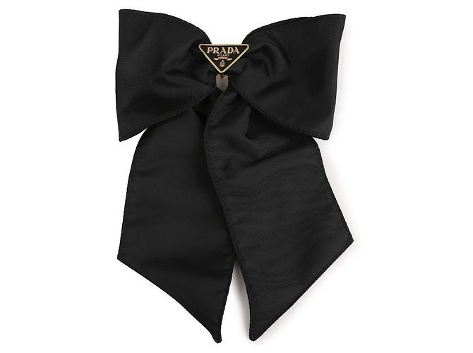 Prada Haarspange aus Nylon Schwarz - Ansicht 3