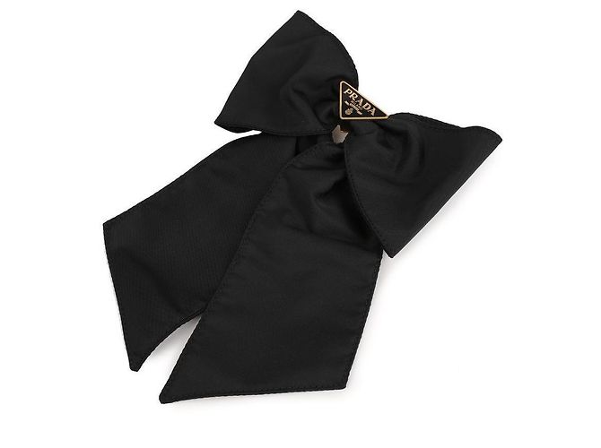 Prada Haarspange aus Nylon Schwarz - Ansicht 4