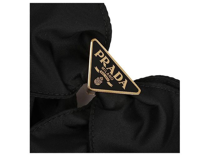 Prada Haarspange aus Nylon Schwarz - Ansicht 6