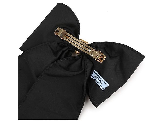 Prada Haarspange aus Nylon Schwarz - Ansicht 7