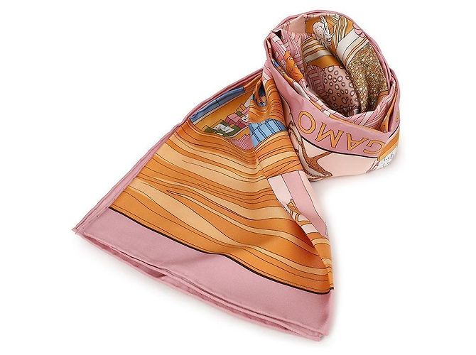 Salvatore Ferragamo Bedruckter Seidenpullover Pink - Ansicht 3
