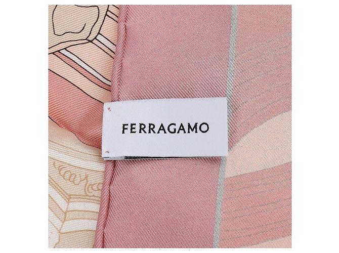Salvatore Ferragamo Bedruckter Seidenpullover Pink - Ansicht 8