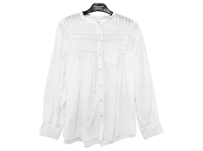 Isabel Marant Plalia Baumwollbluse Weiß - Ansicht 11