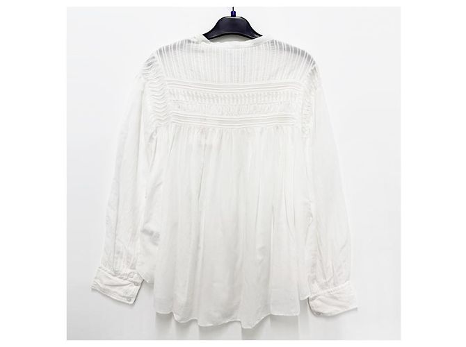 Isabel Marant Plalia Baumwollbluse Weiß - Ansicht 12