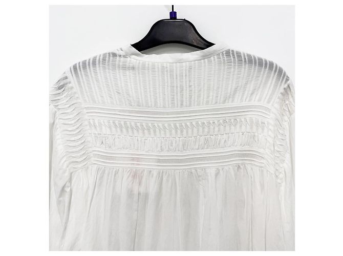 Isabel Marant Plalia Baumwollbluse Weiß - Ansicht 16