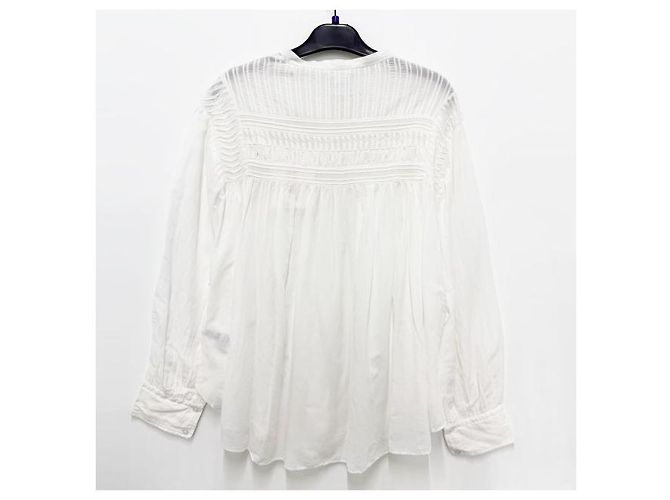 Isabel Marant Plalia Baumwollbluse Weiß - Ansicht 2
