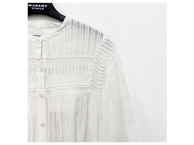 Isabel Marant Plalia Baumwollbluse Weiß - Ansicht 4