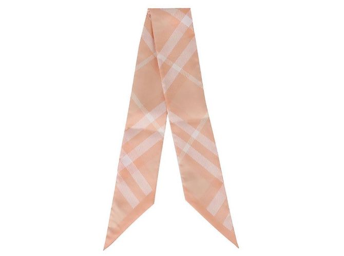 Burberry Schlanke Karosilk-Schal Orange - Ansicht 3