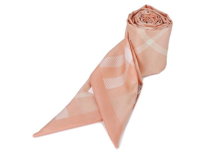 Burberry Schlanke Karosilk-Schal Orange - Ansicht 4
