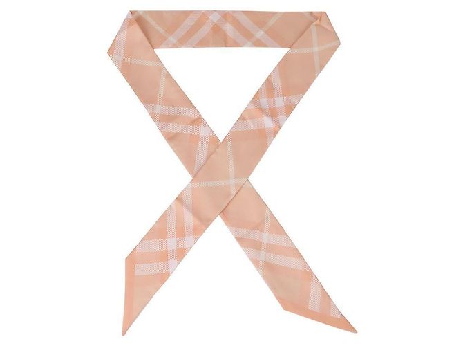 Burberry Schlanke Karosilk-Schal Orange - Ansicht 5