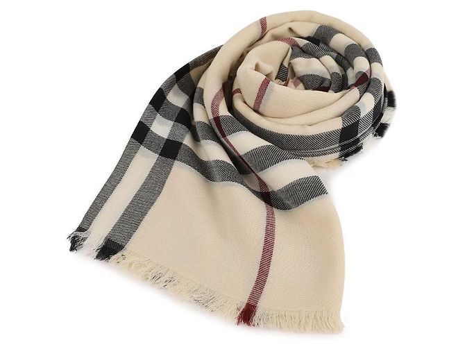 Burberry Sciarpa in lana a quadri Bianco - vista 3