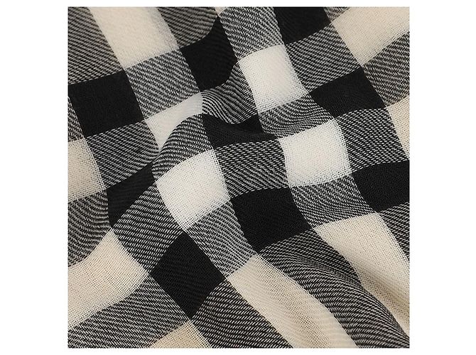 Burberry Sciarpa in lana a quadri Bianco - vista 6